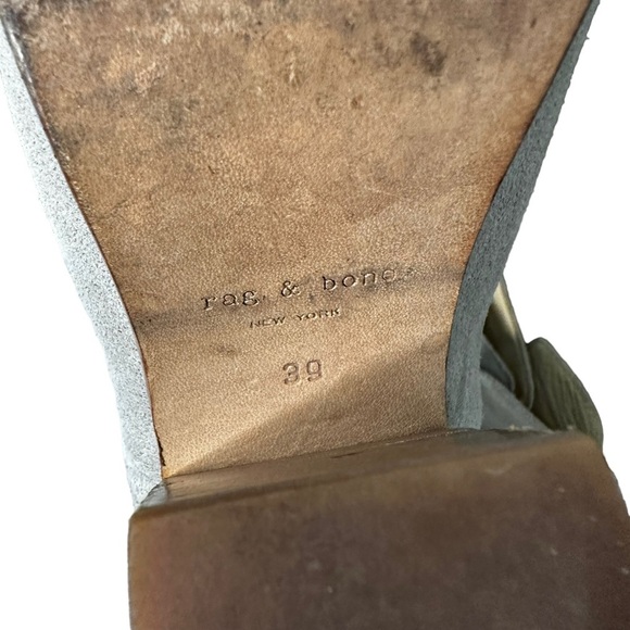 Rag & Bone | Gray Harrow Suede Ankle Boots Size 39 - Picture 11 of 11